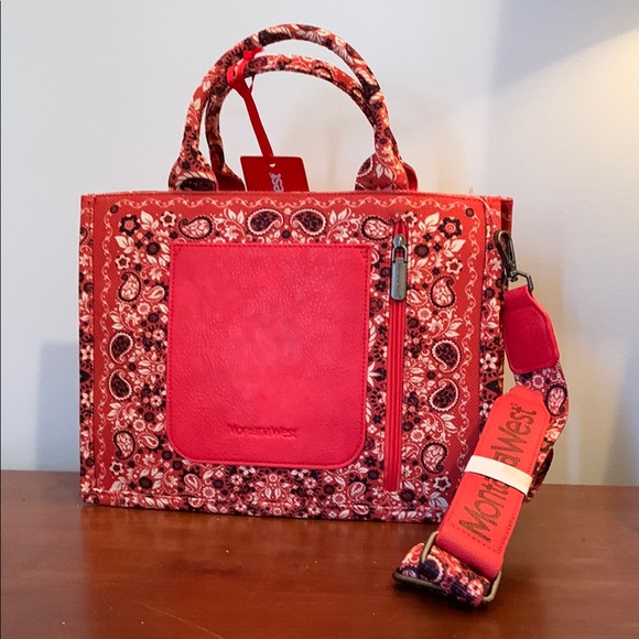 Nine West Handbags - SEPT/OCT BUYERS GIVEAWAY Montana West Red Patterned Women's Bag NWT
